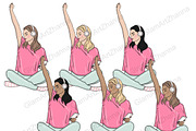 My Weekend Clipart | Girls Planner, a Person Illustration by GlamArtZhanna (Thumbnail 4 of 4)