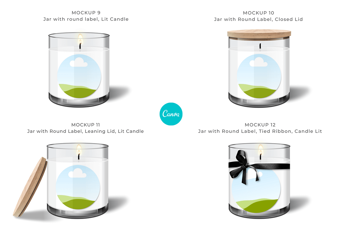 Candle Jar Mockup for Canva, a Household Mockup by Mockup Scene (Photo 6 of 22)