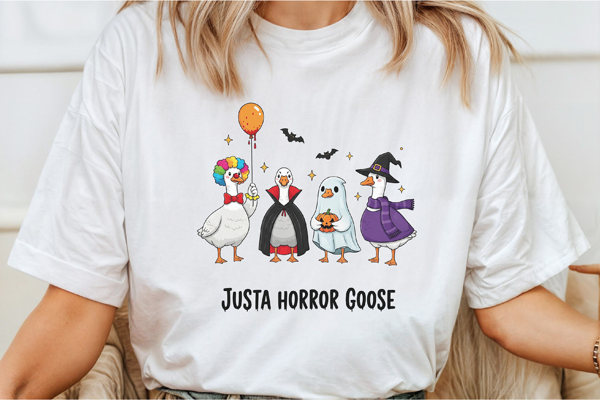 Funny Halloween Just a Horror Goose, an Illustration by DreamCafeArt (Photo 2 of 7)