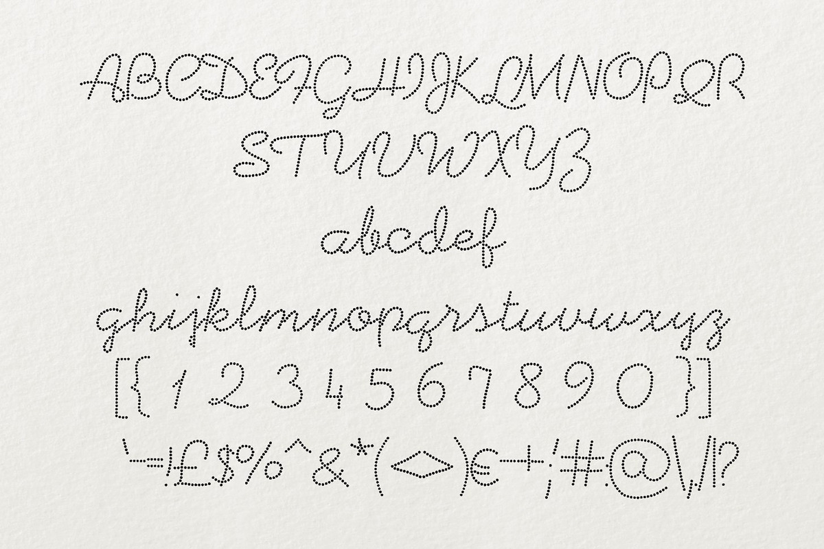 Beadwork Font preview 2