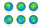 Earth globe. Sphere world map with, a Work Illustration by YummyBuum
