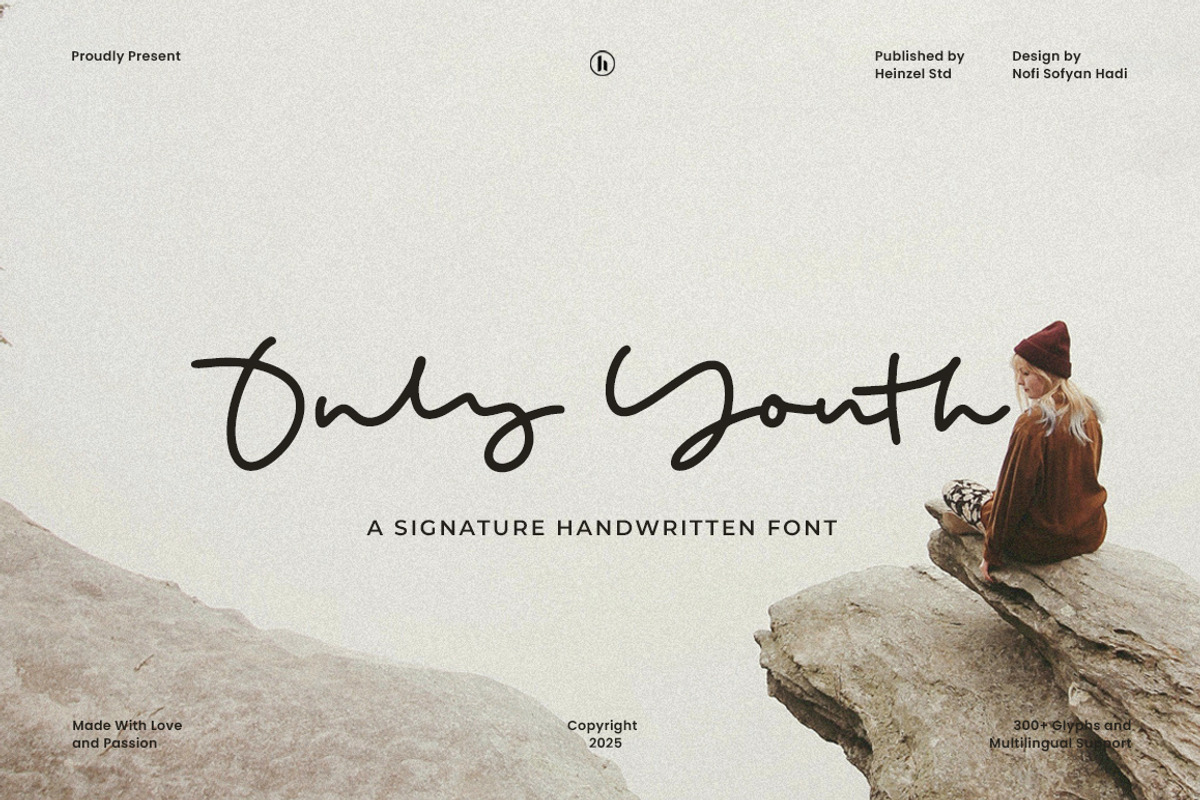 Only Youth Signature Font, a Handwritten Font by Heinzel Std (Photo 1 of 11)