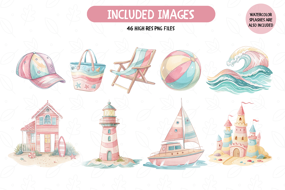 Pastel Summer Vibes Clipart Bundle, a Seasonal Illustration by TatiMockup (Photo 4 of 5)