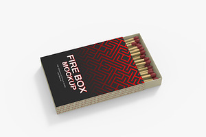 Fire Match Box Mockup Template, a Product Mockup by graphypix