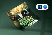 Green Midweek Church Service Flyer, a Social Media Template by Vintage Impressions (Thumbnail 2 of 6)