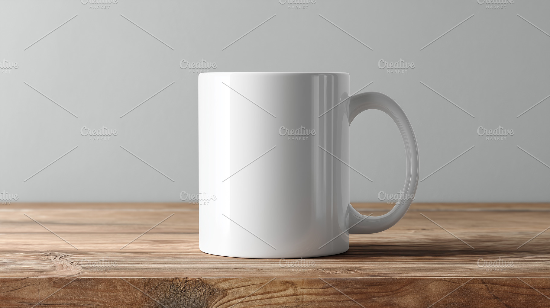 Simple blank mug mockup on a wooden, a Food & Drink Photo by MistyDay