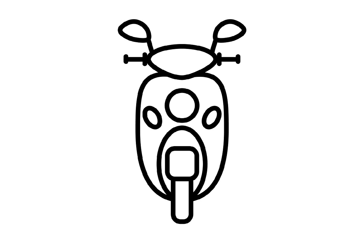 Motorcycle icon, an Outline Icon by Sumberpangan (Photo 4 of 5)