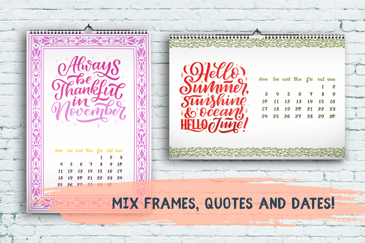 Lettering Calendar Creator 2020, an Illustration by Artlana