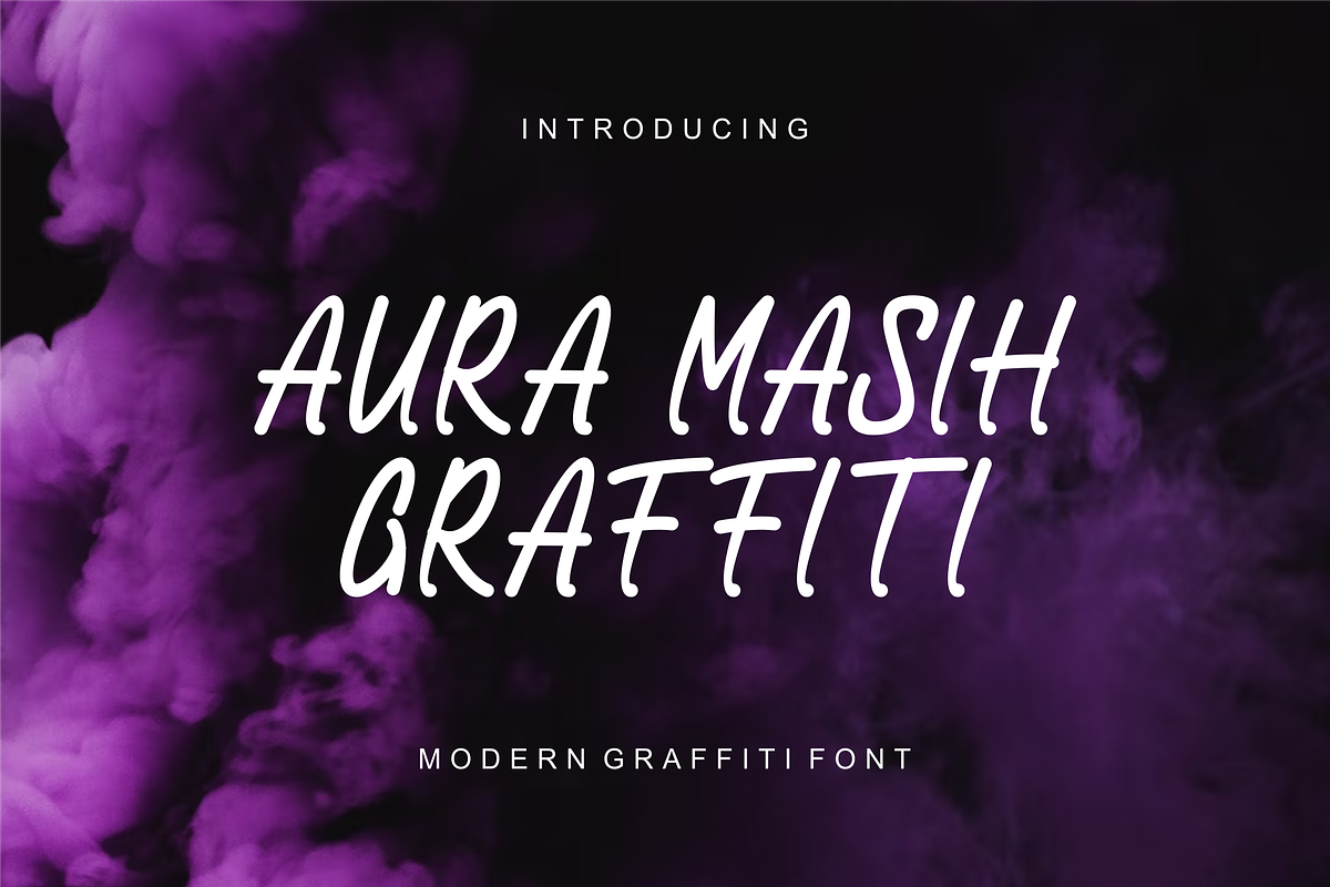 Aura Masih Graffiti - Font, a Handwritten Font by artchiles_design