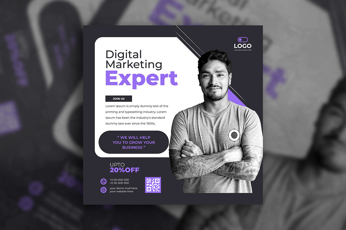 Marketing agency social media post, a Social Media Template by Tanmoy Topu (Photo 2 of 11)