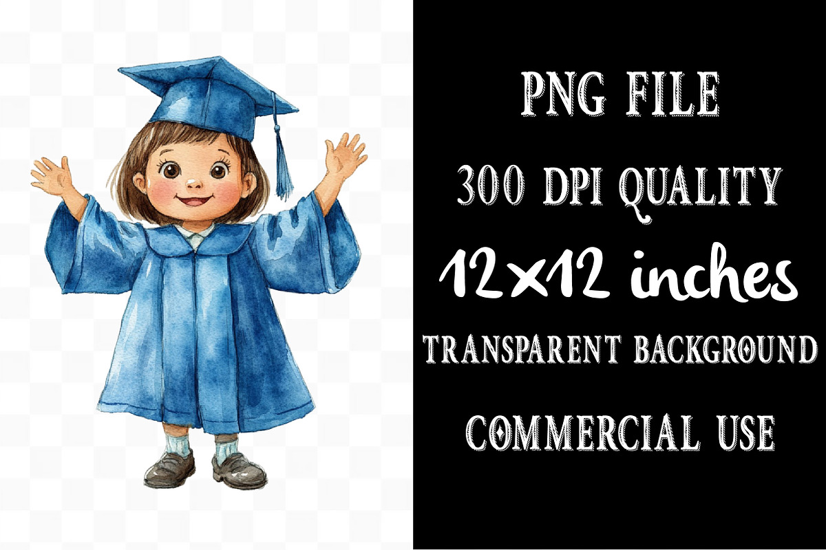 Preschool Graduation PNG Clipart, an Illustration by Designking (Photo 4 of 5)