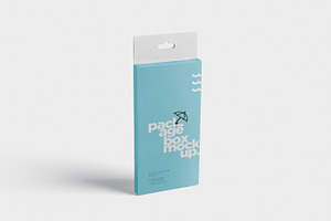 Package Box Mockup -Rectangle Hanger