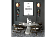 Mock up 3d interior of the cafe, a Print Template by Larser (Thumbnail 1 of 2)