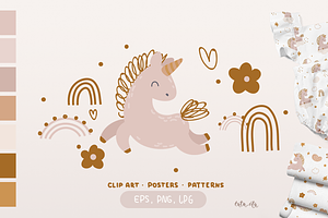 Unicorn Clipart & Patterns