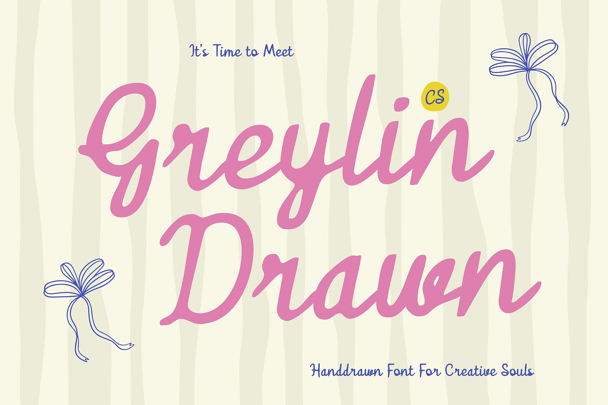 CS Greylin Drawn, a Script Font by Craft Supply Co. (Photo 1 of 8)