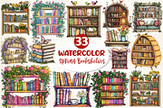 Spring Bookshelves Clipart, an Illustration by Dream Creation (Thumbnail 1 of 6)