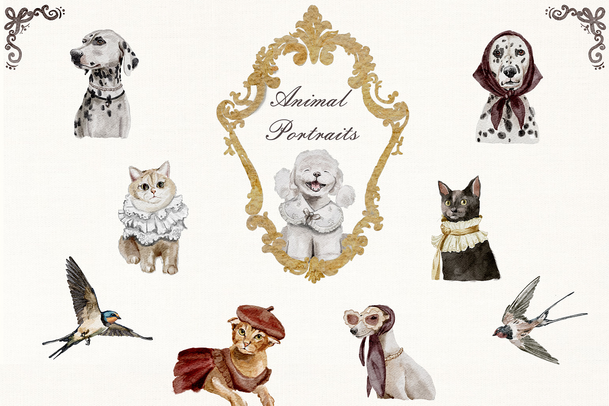 The Noble Manor-victorian animals, a Decorative Illustration by Amely.Art (Photo 3 of 15)