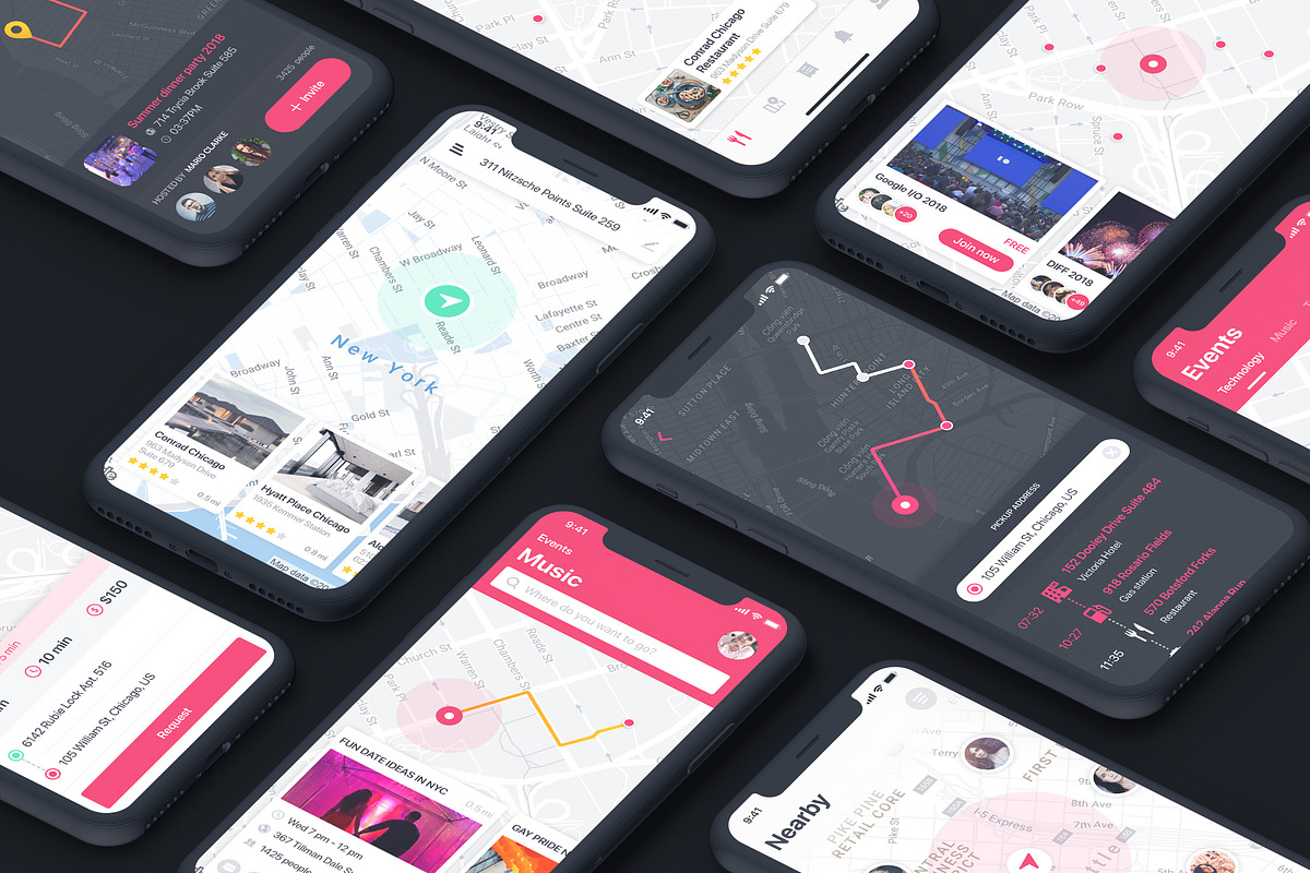 Map/Location UI Inspiration Template, an App Template by hoangpts