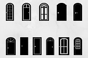 Door Silhouette SVG, a Decorative Illustration by newminddesign (Thumbnail 1 of 5)