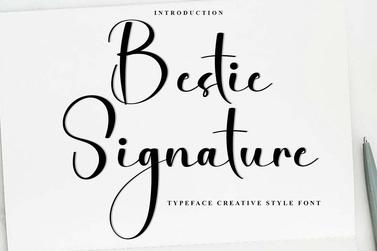 Bestie Signature, a Handwritten Font by FreshTypeINK (Photo 1 of 8)