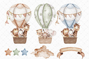 Safari Hot Air Balloon Clipart, an Illustration by Gau Silva Studio (Thumbnail 2 of 6)