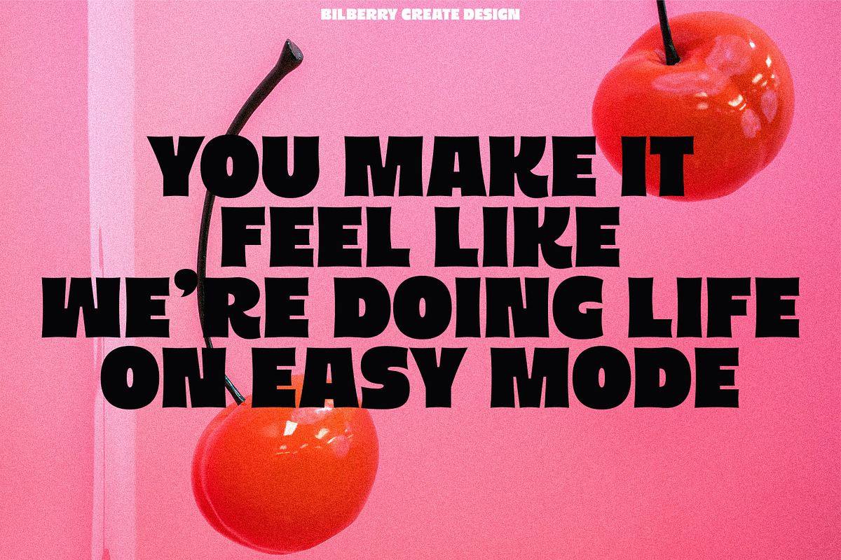 Crimson Cherry bold typeface, a Sans Serif Font by BilberryCreates (Photo 7 of 16)