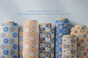 Trendy Retro Floral Patterns, a Pattern Graphic by Tiger and Flower (Thumbnail 14 of 20)