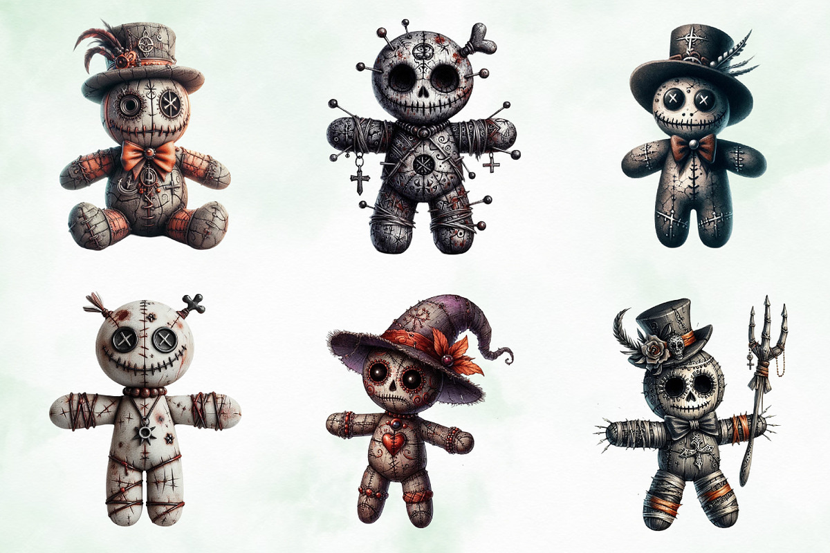 Halloween Gothic Voodoo Doll Clipart, an Illustration by Creative Art (Photo 2 of 4)