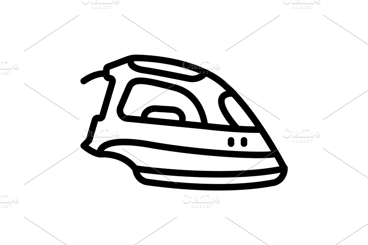 Iron ferrous black icon, an Outline Icon by Creative priyanka