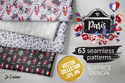 Paris Fashion Fabric 63 Patterns Kit, a Pattern Graphic by Sopelkin (Thumbnail 1 of 3)