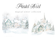 Pastel Noel - Magical Winter Set, a Seasonal Illustration by studioequinox (Thumbnail 7 of 10)
