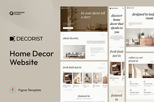 Home Decor Website UI Figma Template, an UI Kit Template by peterdraw
