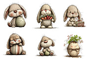 Cute Easter Clipart Bunny Png, an Illustration by CreationArt (Thumbnail 4 of 5)