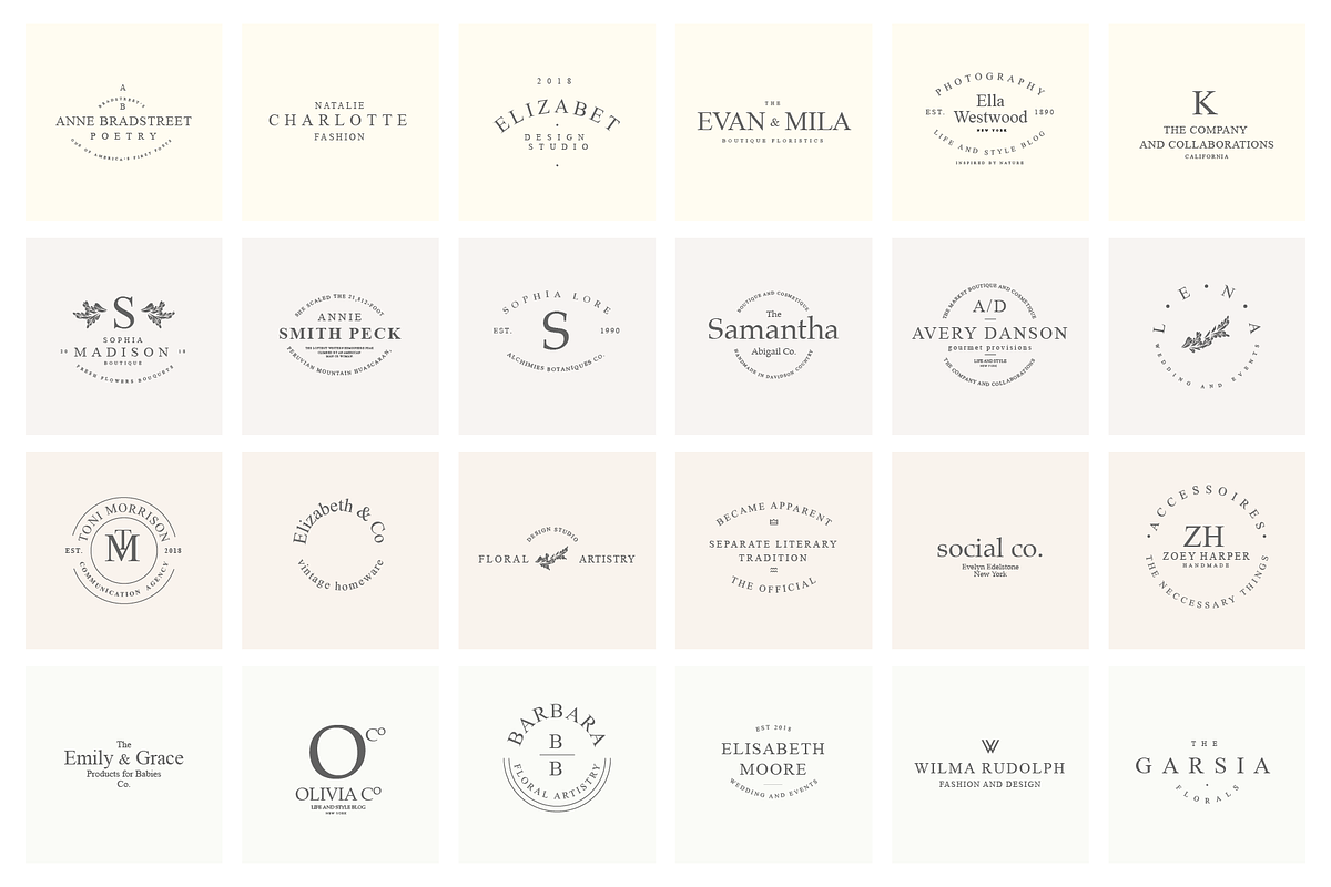 24 elegant feminine logos vol. 2.0, a Branding & Logo Template by pawellpi (Photo 4 of 29)