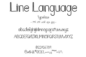 Font Line Drawing Style Modern