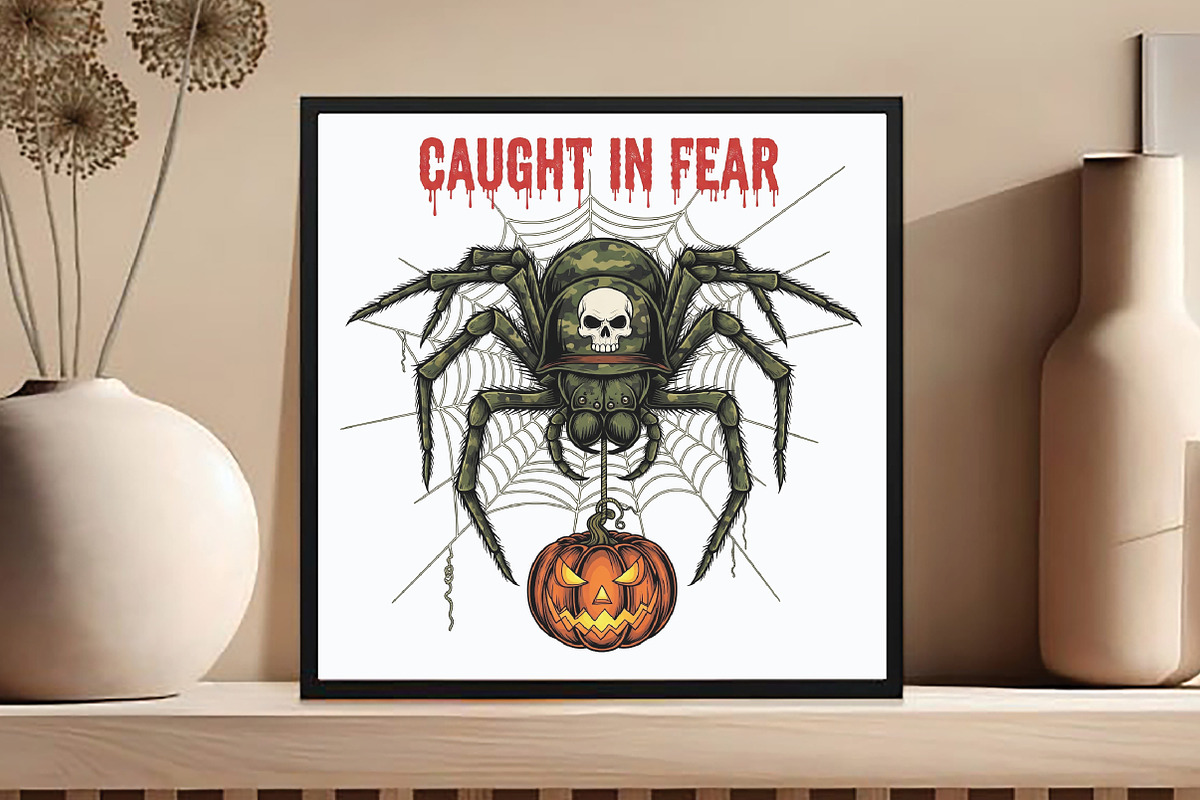 Camo Spider Halloween Sublimation, an Illustration by DreamCafeArt (Photo 4 of 6)