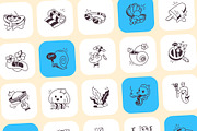 Tropical Beach and Ocean Doodles, an Outline Icon by Vectors Market (Thumbnail 6 of 8)