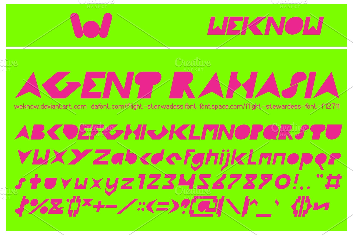 flight sterwardess font preview 4