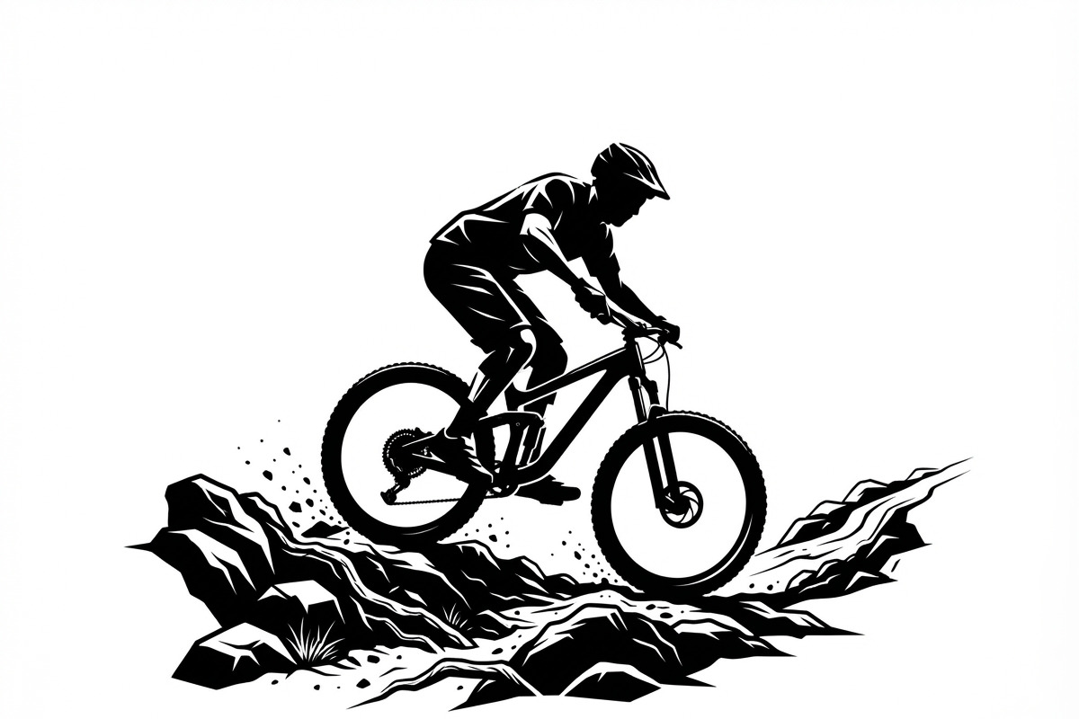 Mountain Biker Silhouette, a Person Illustration by Amazin_art (Photo 27 of 27)