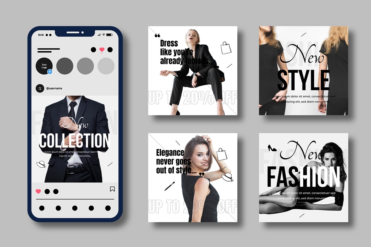 Modern Editable Fashion Social Media preview 2