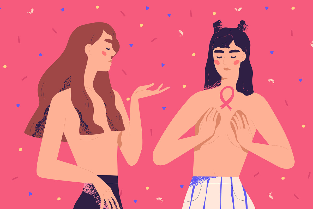 Breast Cancer Awareness Month banner, a Healthcare Illustration by Good Studio (Photo 2 of 3)