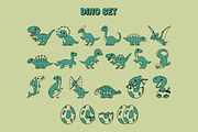 Dino Fun – Procreate Retro Stamp, a Brush Add-On by Pixel Picasso Studio (Thumbnail 4 of 9)