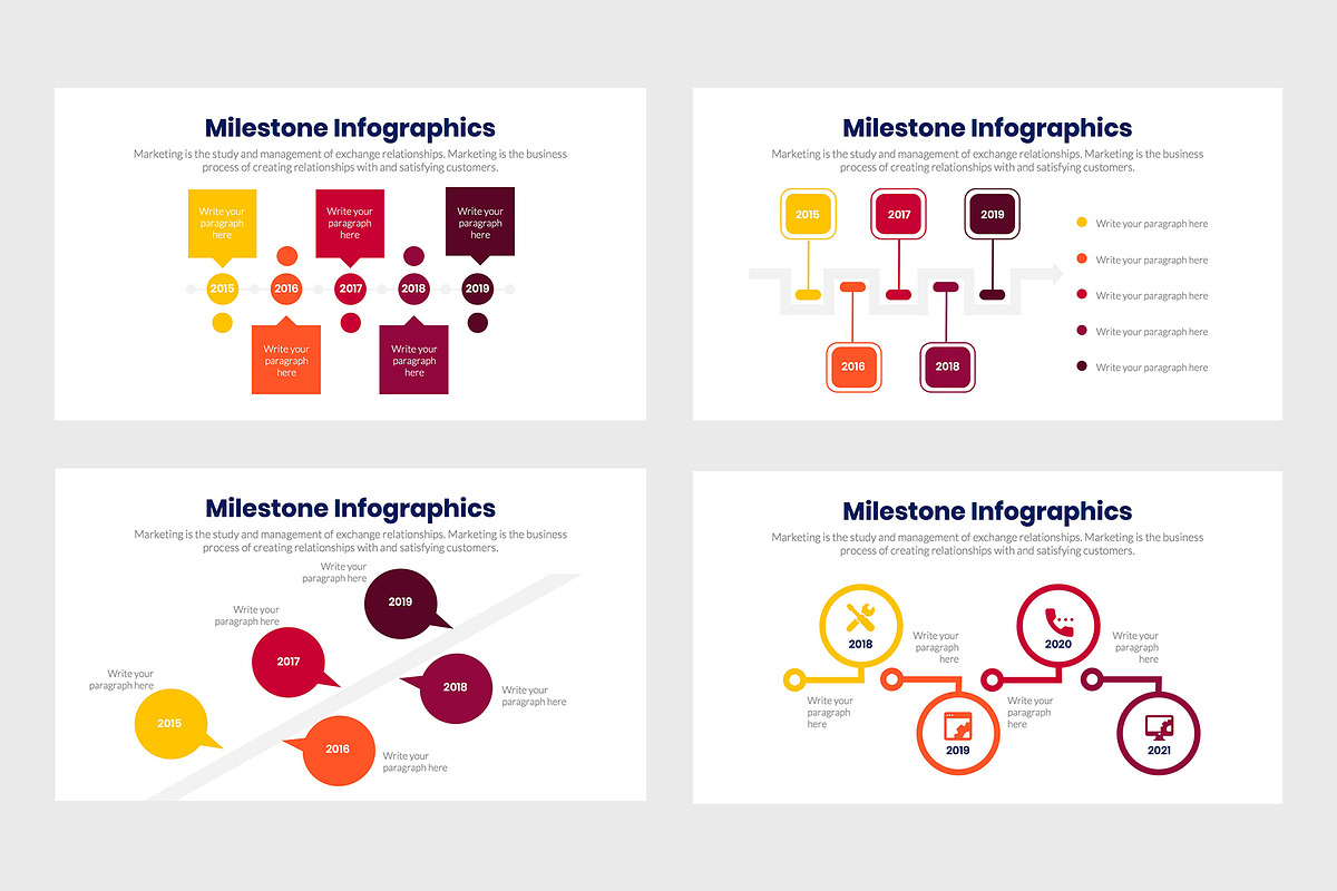 Milestone Infographics, a Presentation Template by slidequest (Photo 4 of 6)