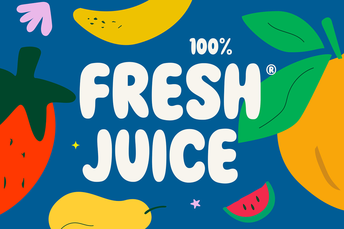 Buble Flowr - Retro Groovy Font, a Sans Serif Font by Jozoor (Photo 3 of 7)
