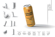 Beer Can Mock-Up, a Cups & Container Mockup by akropol (Thumbnail 2 of 10)