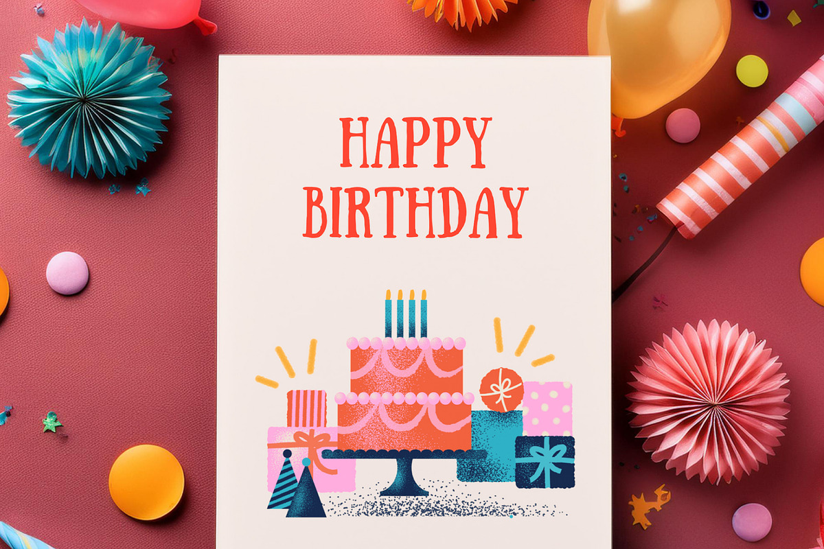 Birthday Card Canva Template, a Card Template by Studioterrace (Photo 1 of 4)