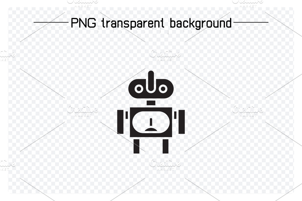 Cute Robot Icons, a Solid Icon by Designfour (Photo 2 of 7)