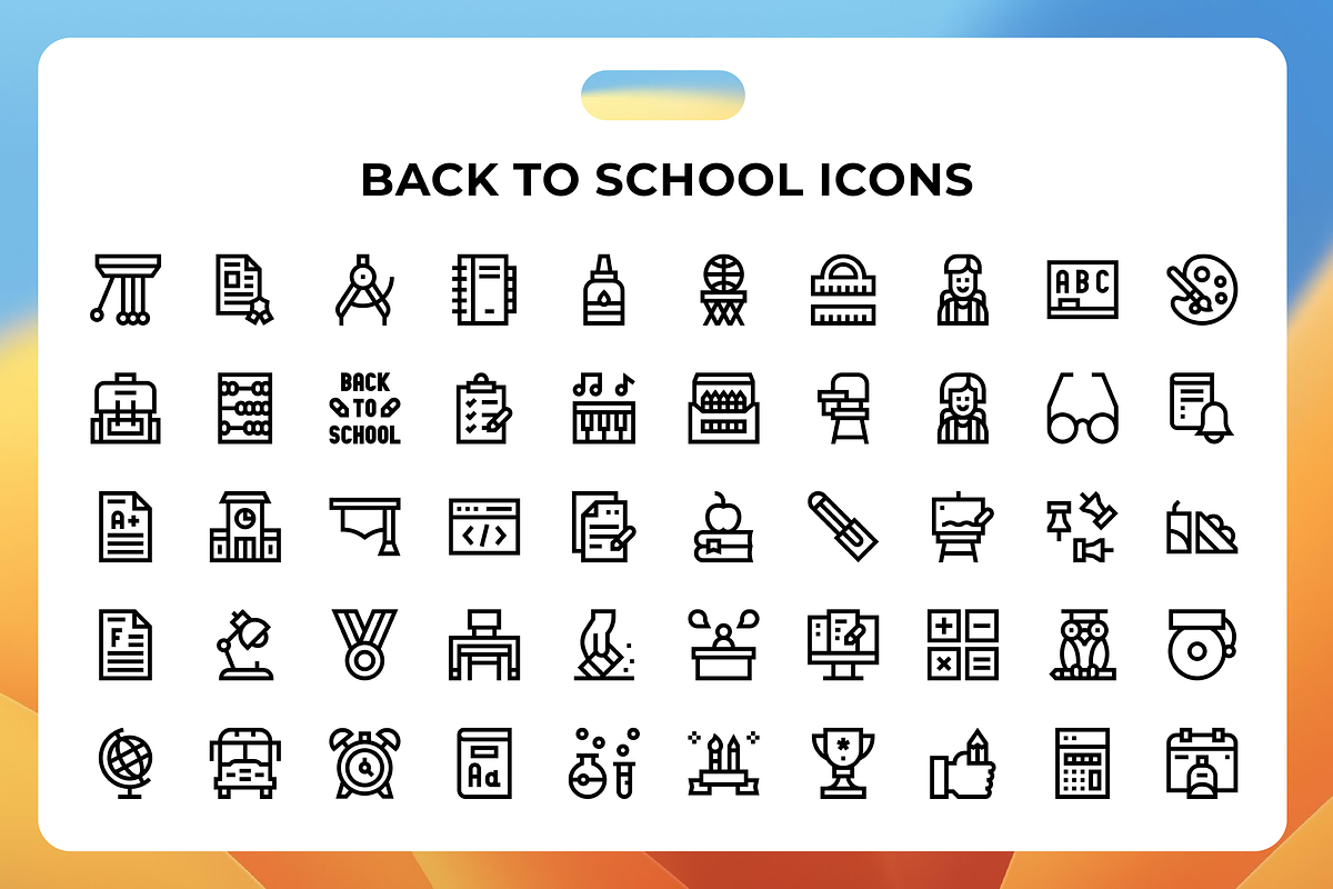 Back To School Icons, a Duotone Icon by Wencory (Photo 1 of 3)
