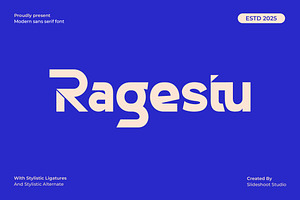 Ragestu | Futuristic Sans Serif Font, a Sans Serif Font by Idea Studio