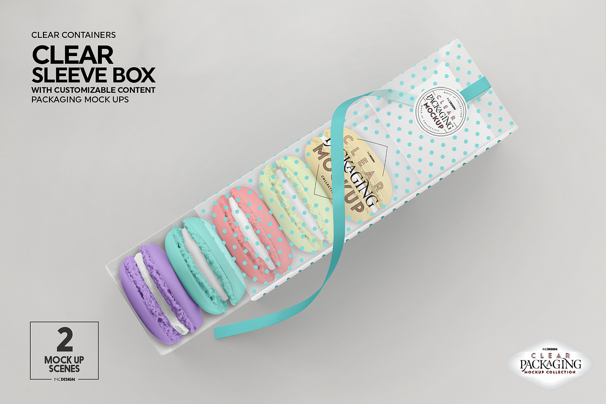 Clear Sleeve Box Packaging Mockup, a Packaging Mockup by INCDesign (Photo 3 of 9)
